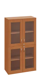 SPO 23 skříň 4-dveřová/ sklo lamino - buk Royal